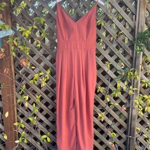 Jasmine Bridesmaid Jumpsuit Outfit / Color - Sugar Almond / M